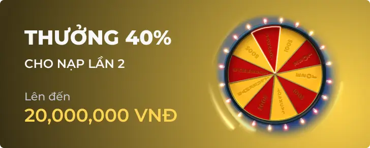 Ưu đãi thưởng nạp lại 40% hàng tuần tại sòng bạc 555win6
